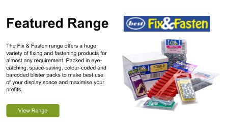 The Fix & Fasten range offers a huge variety of fixing and fastening products for almost any requirement.